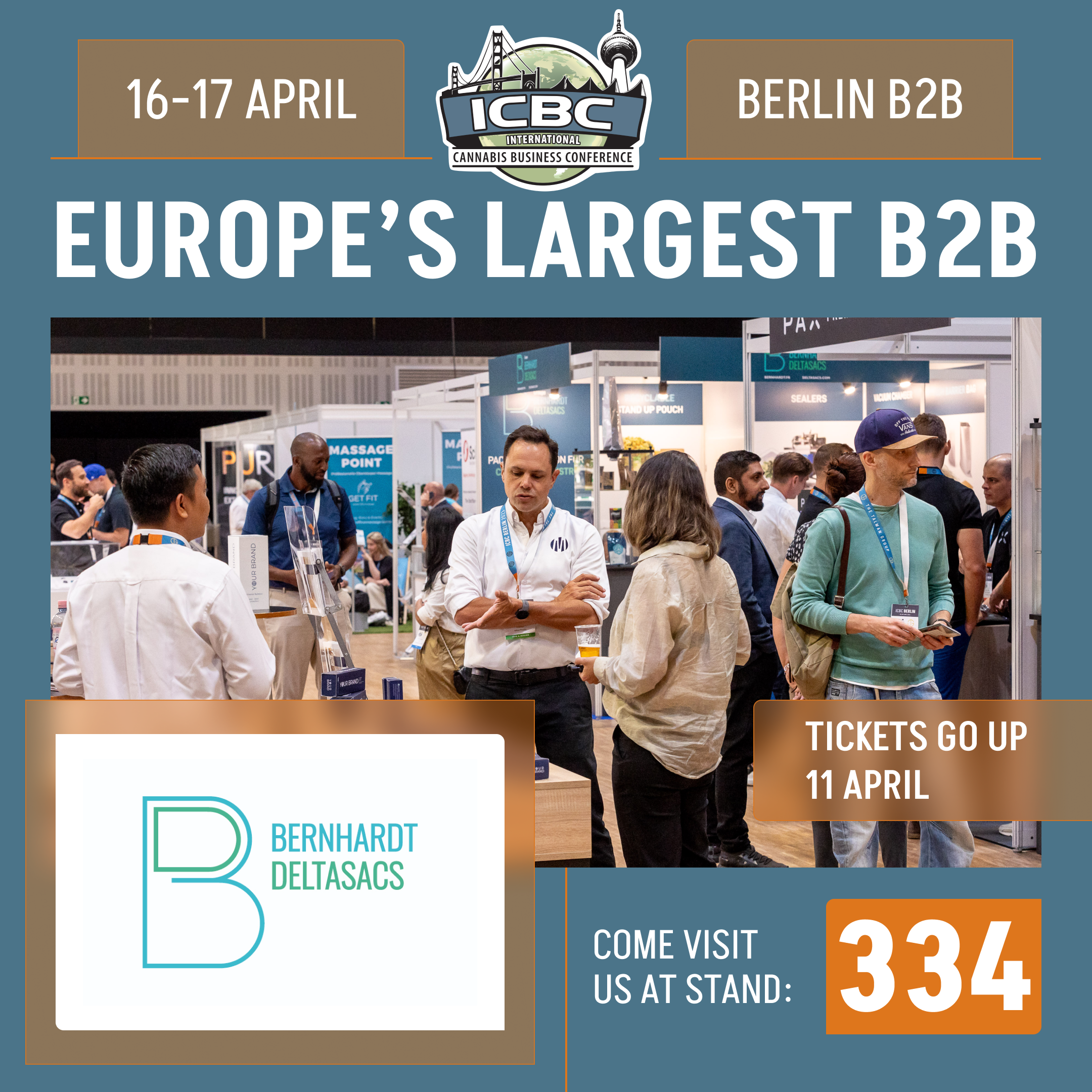 ICBC Berlin 2024 - Booth Social 8 - Bernhardt Packaging ICBC Berlin 2024 - BERNHARDT / DELTASACS
